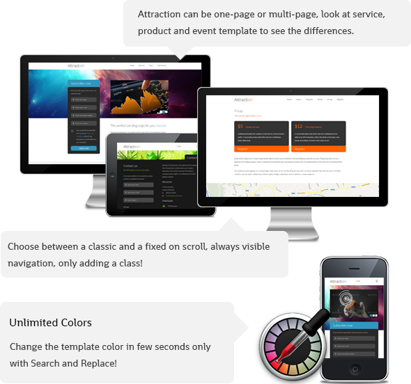 Attraction Responsive WordPress Landing Page - 9